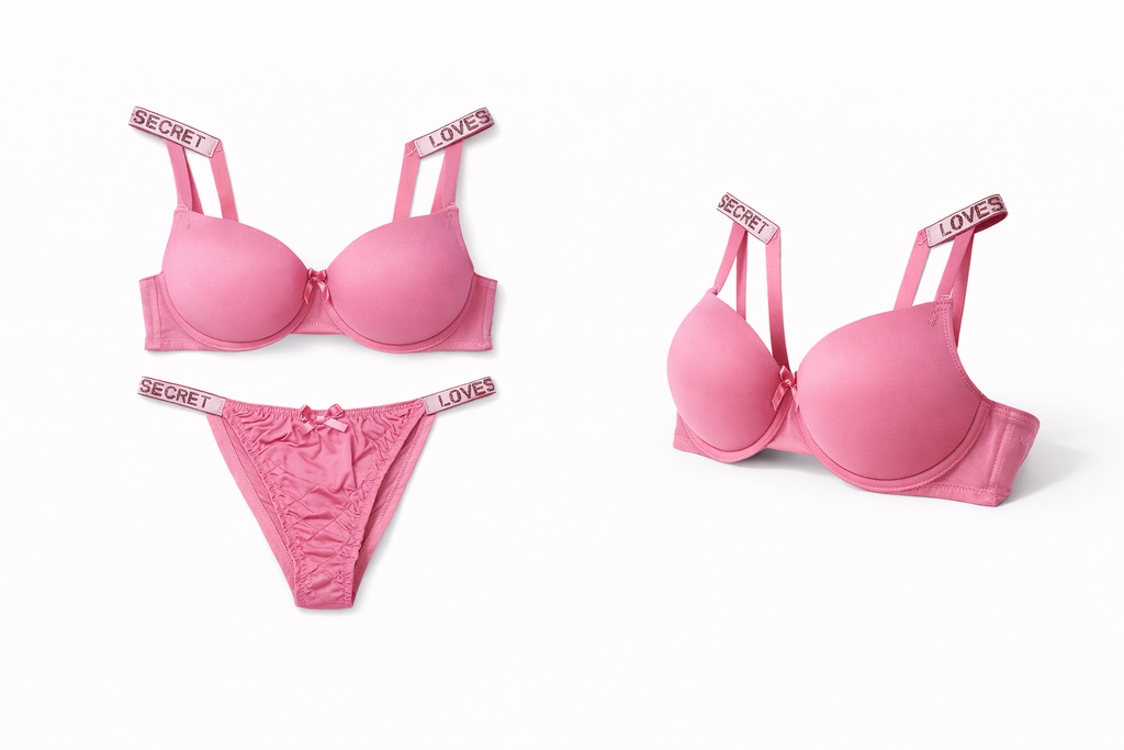 Luxury LOVE SECRET Single Padded Underwire Push-Up Bra & Panty Set