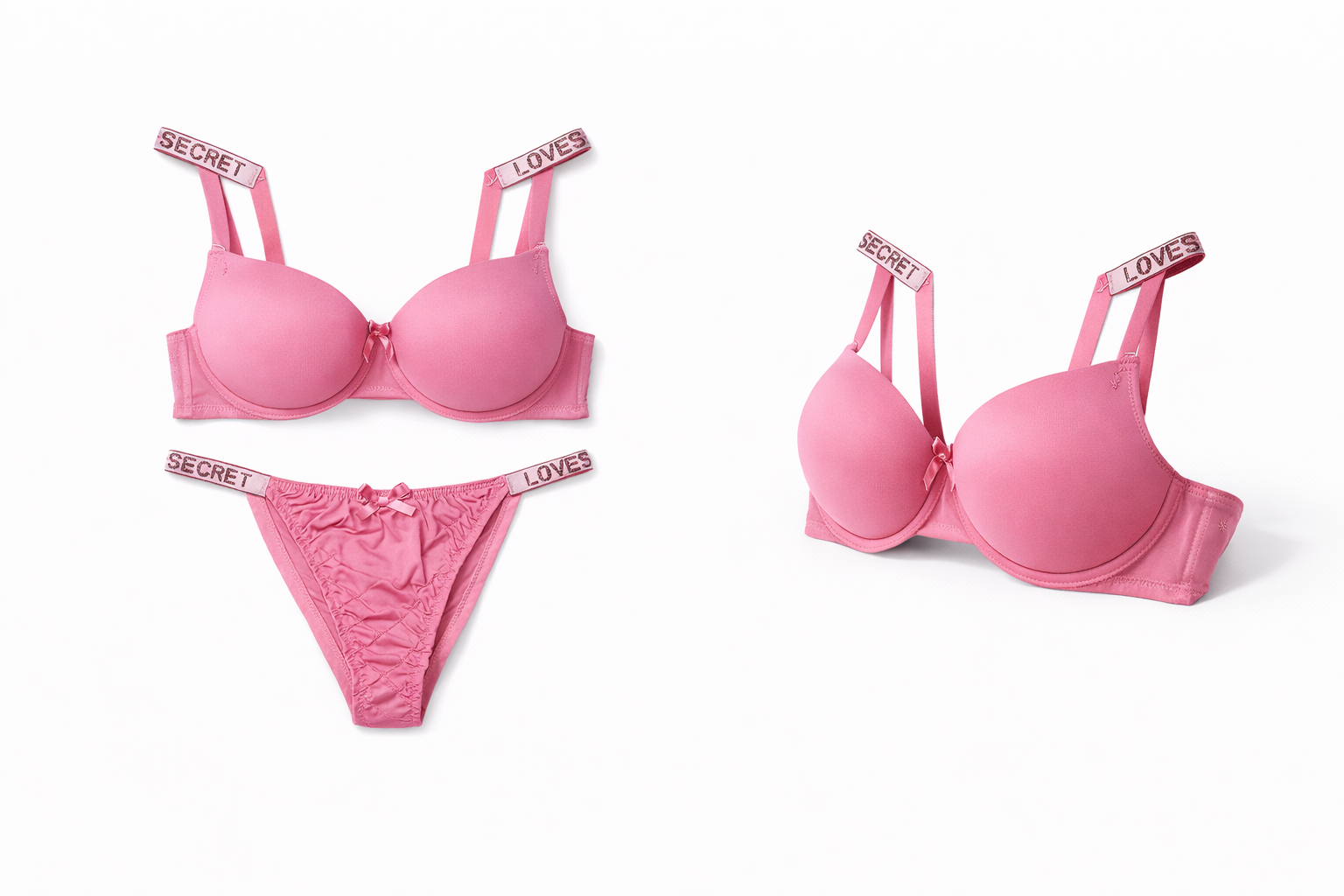 Luxury LOVE SECRET Single Padded Underwire Push-Up Bra & Panty Set